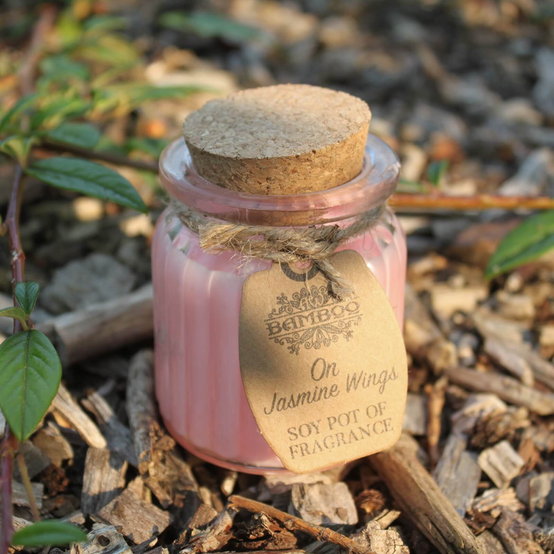 Fragrance candle - on jasmine wings soy pot, , medium-null
