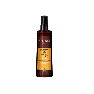 Celenes tanning oil SPF15+ 200ml, , medium