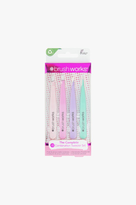 HD 4 piece combination tweezer set - pastels, , medium