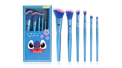 Stitch makeup brush set &ndash; 7-piece professional cosmetic brushes with storage box, , medium