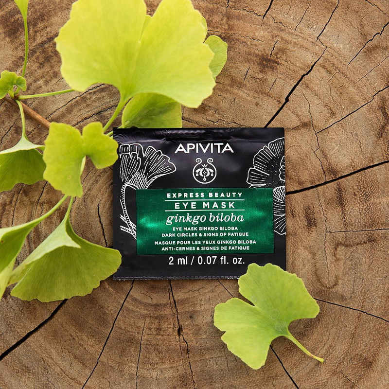 Apivita express beauty dark circles & signs of fatigue eye mask with ginkgo biloba x 2x2ml-null