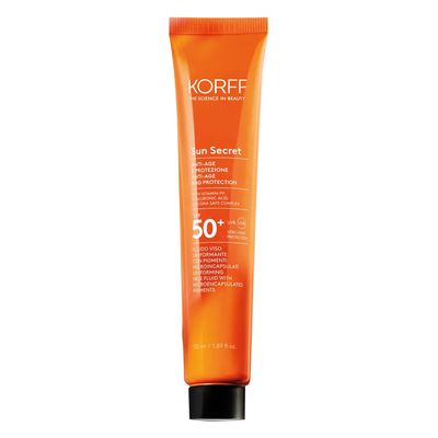Korff sun secret antiage and protection face fluid with microencapsulated pigments SPF50+ light 50m, , medium