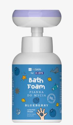 Hs hiskin kids bath foam blueberry, shampoo, , medium