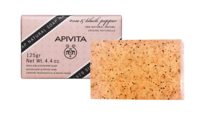 Apivita natural soap rose 125g, , medium