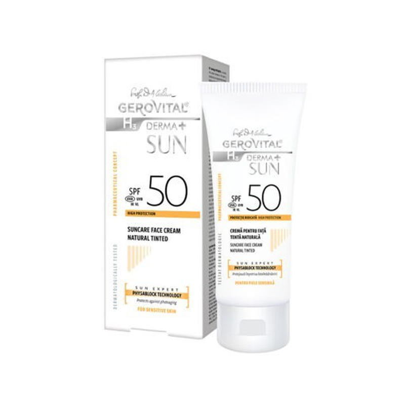Suncare face cream SPF 50 natural tinted sun expert-null