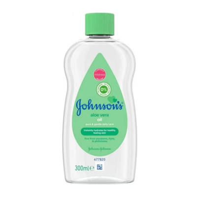 Johnsons baby oil aloe 300ml, , medium