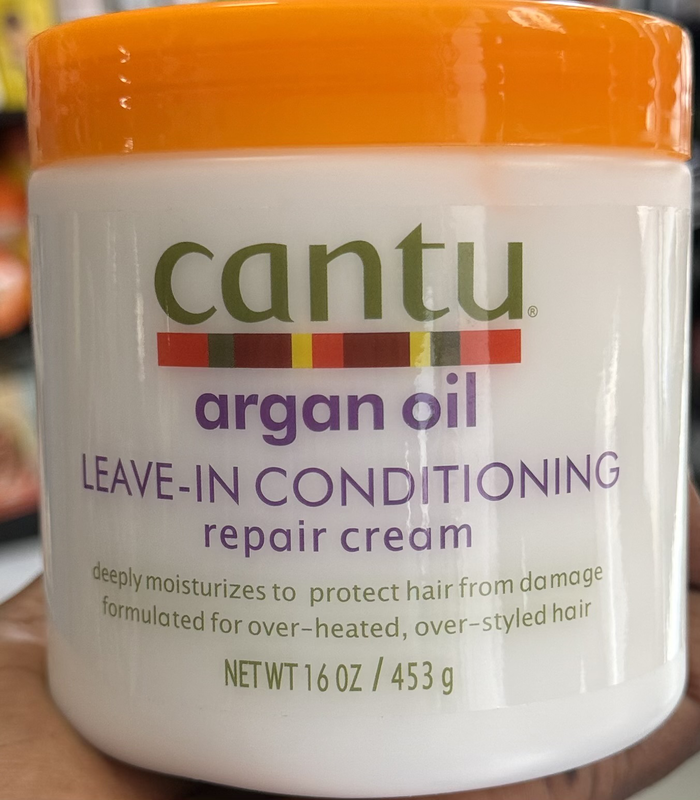 Cantu argan oil leave in conditioning repair cream, 16 ounce-null