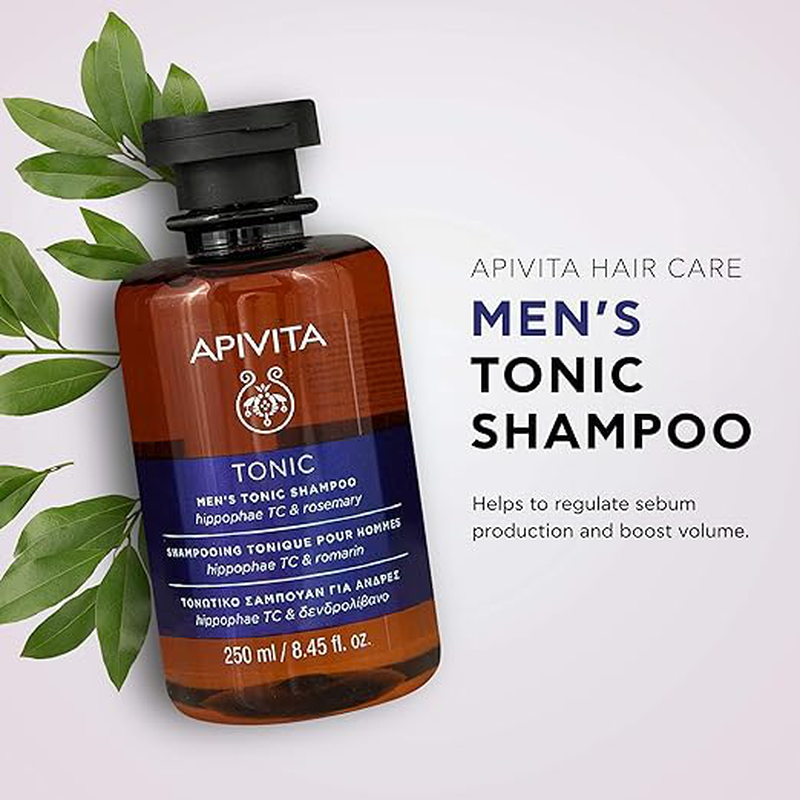 Apivita men's tonic shampoo for hair loss x 250ml image number null