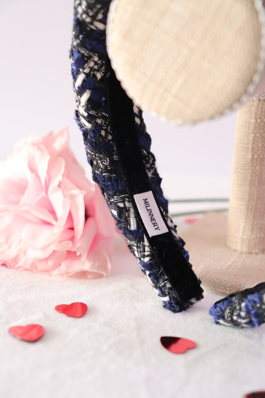 Halo tweed padded headband, , medium-null