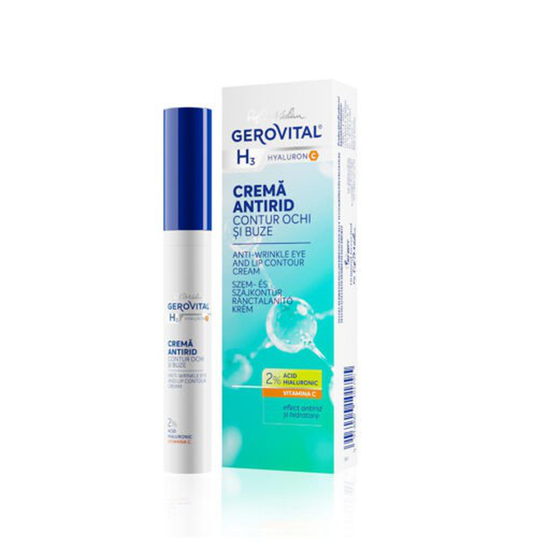 Anti-wrinkle eye and lip contour cream 2% hyaluronic acid vitamin c, , medium-null