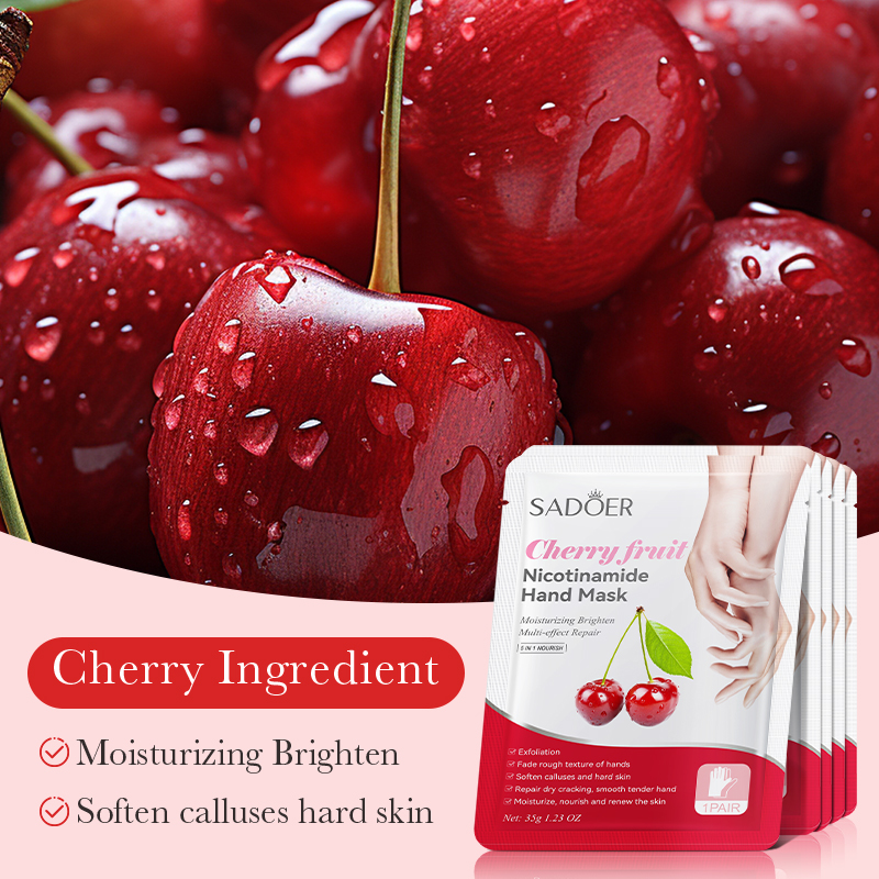 Sadoer cherry fruit nicotinamide hand mask, , medium image number null