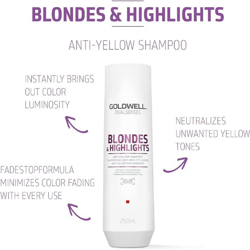 Product image: Goldwell dualsenses blonde & highlights anti-yellow shampoo& conditioner, , medium-null
