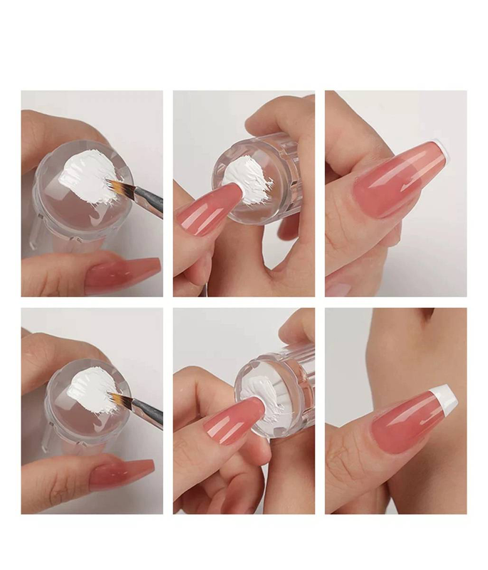 French nail template transparent silicone stamps, , medium-null