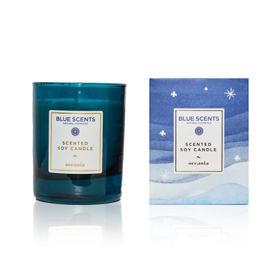 Blue scents scented soy candle oceania 145g, , medium