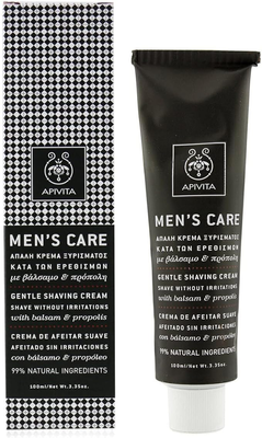 Apivita men's care Gentle shaving cream with balsam & propolis x 100ml, , medium