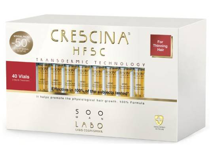 Labo crescina hfsc man 500, complete treatment. Re- growth and anti- hair loss 40 ampules, , medium image number null