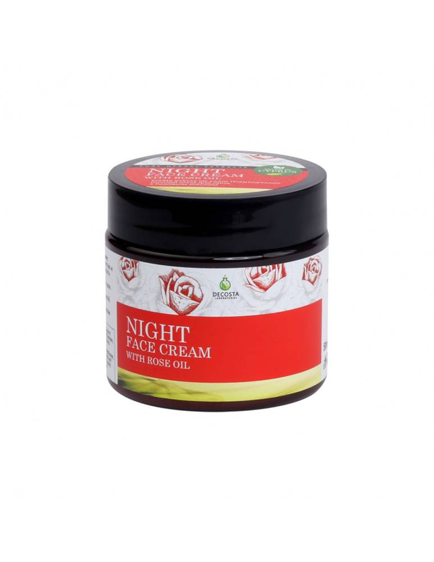 Decosta night face cream with rose oil 50ml, , medium image number null