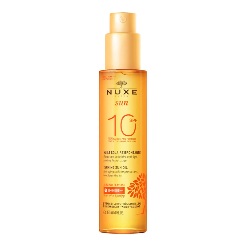 Nuxe sun bronzing oil low protection SPF10, face & body 150ml-null
