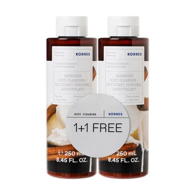 Korres vanilla cinnamon body cleanser 250ml 1+1, , medium