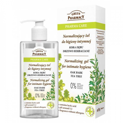 Green pharmacy intimate normalizing gel oak bark tea tree 300ml, , medium