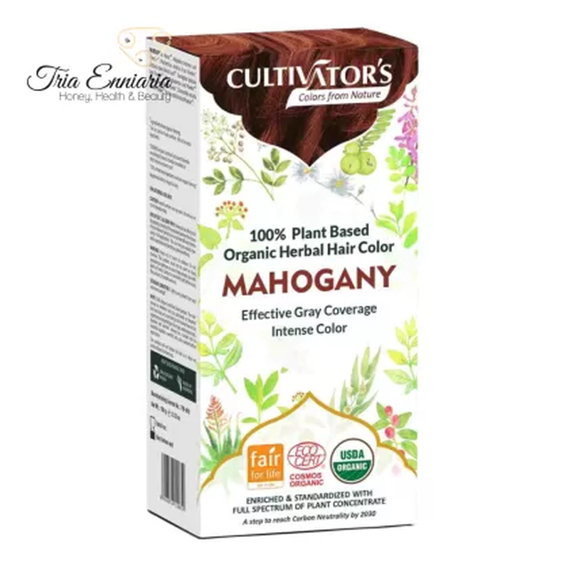 Product image: Organic herbal hair color mahogany, 100 g, cultivators, , medium-null