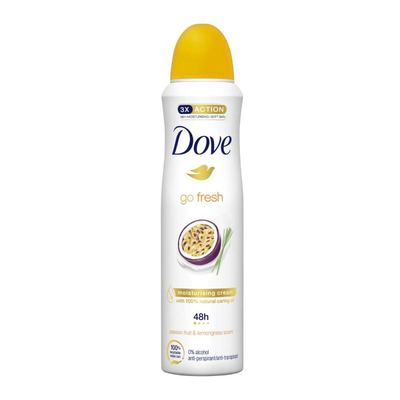 Dove go fresh passion fruit scent deodorant spray 150ml, , medium