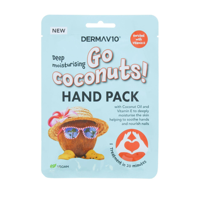 Derma v10 deep moisturising go coconuts hand pack, , medium