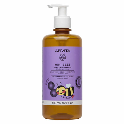 Apivita mini bees &alpha;&pi;&alpha;&lambda;ό &pi;&alpha;&iota;&delta;&iota;&kappa;ό &sigma;&alpha;&mu;&pi;&omicron;&upsilon;ά&nu; &mu;&epsilon; &mu;ύ&rho;&tau;&iota;&lambda;&omicron; & &mu;έ&lambda;&iota; 500 ml, , medium