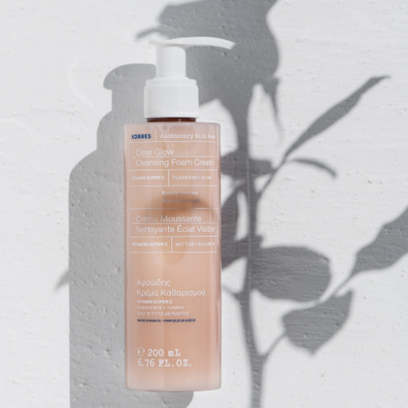 Product image: Korres apothecary wild rose clear glow cleansing foam cream 200ml, , medium-null