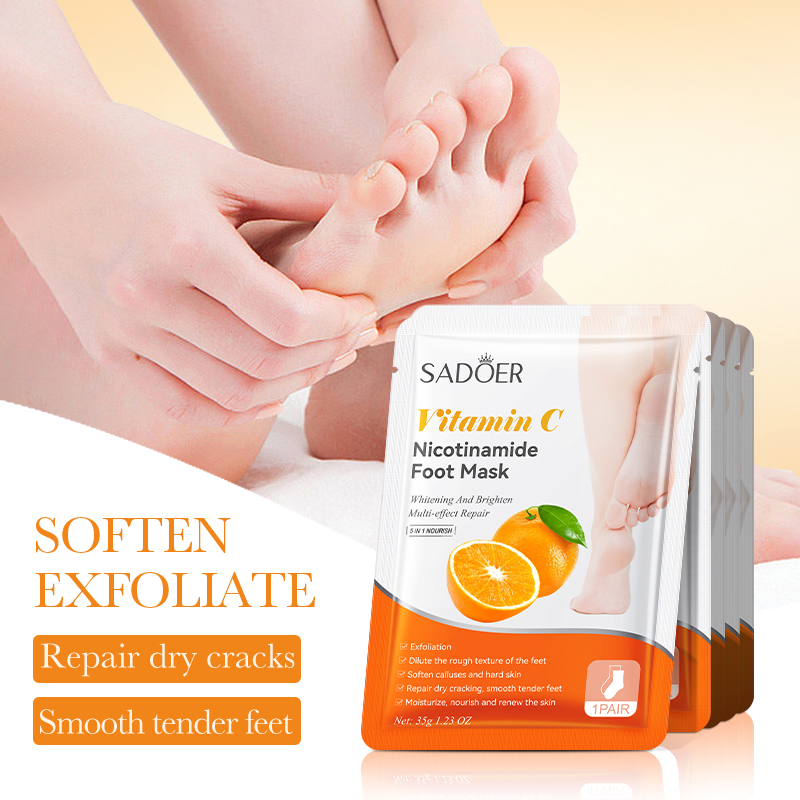 Sadoer vitamin c nicotinamide foot mask, , medium image number null