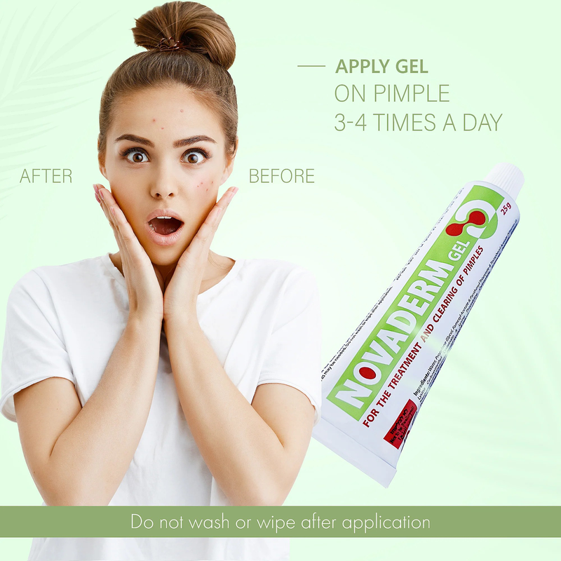 Novaderm gel for the clearing and treatment of pimples x 25g, , medium image number null