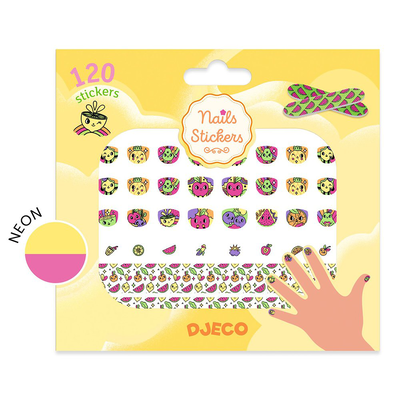 Faces neon nails stickers