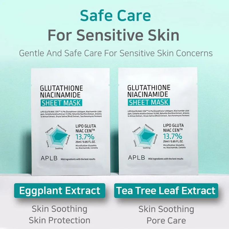 Aplb glutathione niacinamide sheet mask 20 ml-null