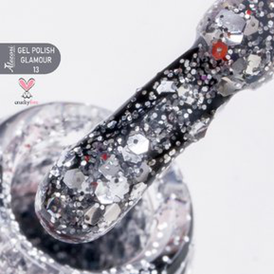 Gel polish glamour 13 (№600_glitter) 15ml., , medium