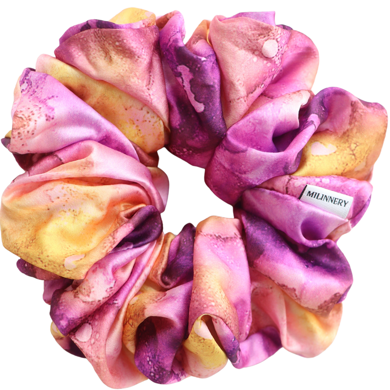 Lilac whisper satin scrunchie-null