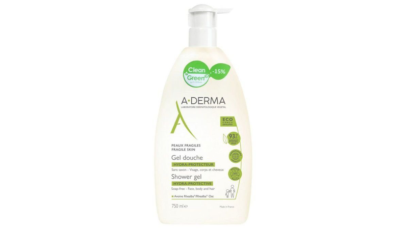 Aderma hydra protective (face body & hair) shower gel 750ml, , medium-null
