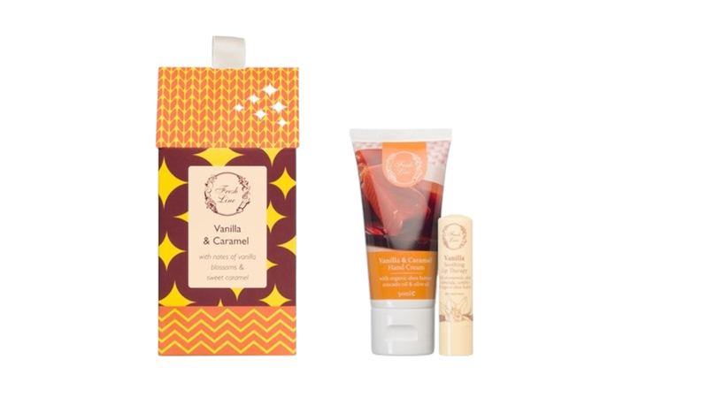 Vanilla & caramel hand & lip care set 2pcs., , medium image number null