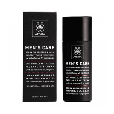 Apivita men's anti-wrinkle anti-fatigue face and eye cream 50ml, , medium