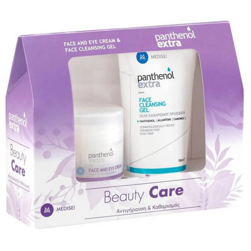 Product image: Panthenol extra beauty care set. Includes face& eye cream 50ml & cleansing gel 150ml-null