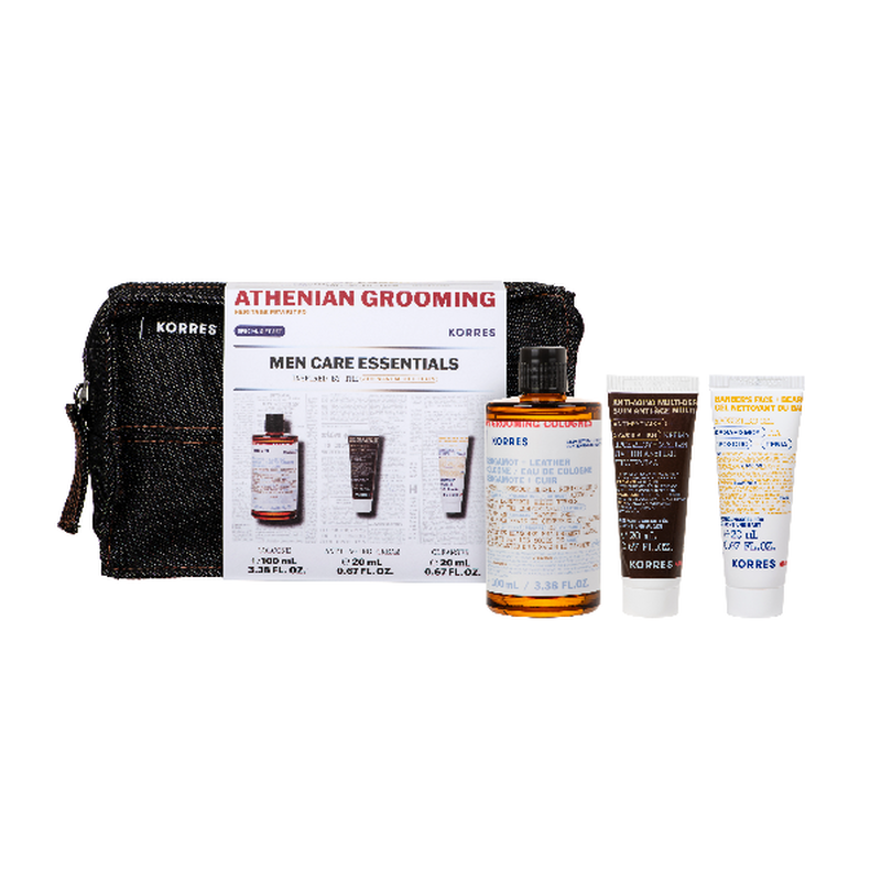 Korres set men care athenian grooming bergamot & leather eau de cologne 100 ml, &alpha;&nu;&tau;&iota;&gamma;&eta;&rho;&alpha;&nu;&tau;&iota;&kappa;ή &kappa;&rho;έ&mu;&alpha; &pi;&rho;&omicron;&sigma;ώ&pi;&omicron;&upsilon; & &mu;&alpha;&tau;&iota;ώ&nu; 20 ml, gel &kappa;&alpha;&theta;&alpha;&rho;&iota;&sigma;&mu;&omicron;ύ &gamma;&iota;&alpha; &pi;&rho;ό&sigma;&omega;&pi;&omicron; & &gamma;έ&nu;&iota;&alpha; 20 ml, , medium-null