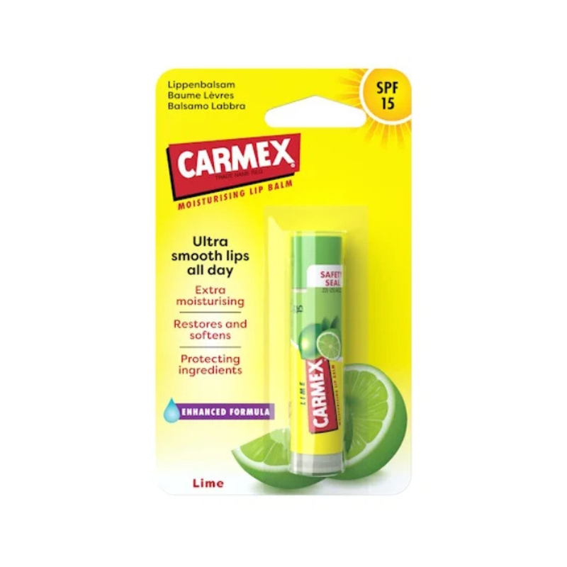 Carmex lime twist moisturising lip balm stick SPF 15, , medium-null