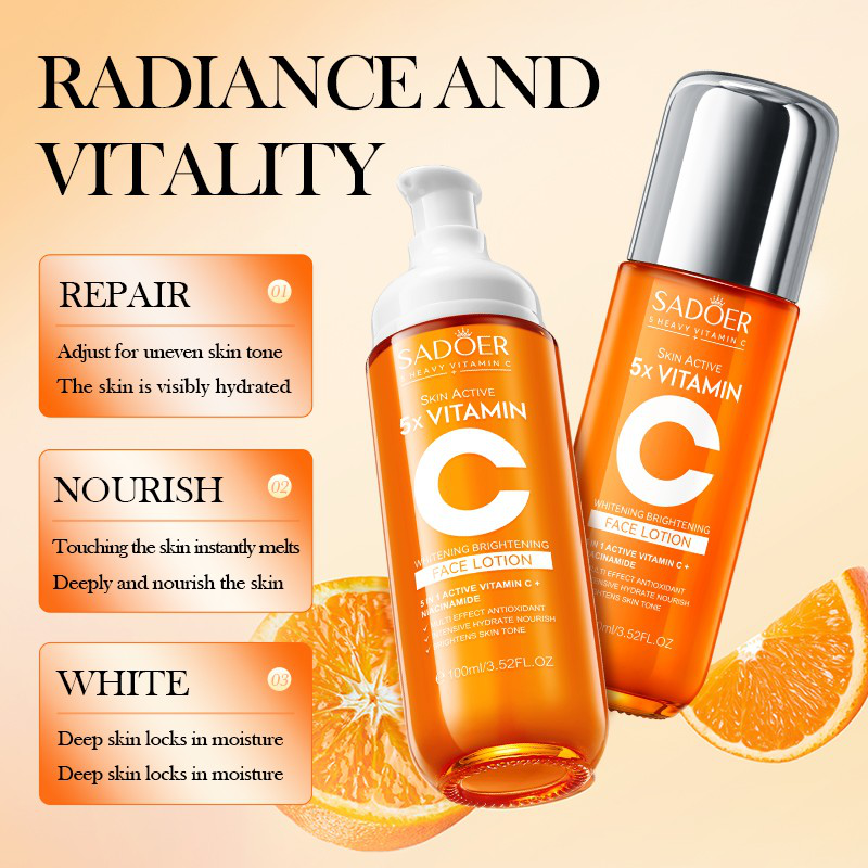 Sadoer 5x vitamin c whitening brightening face lotion, , medium image number null