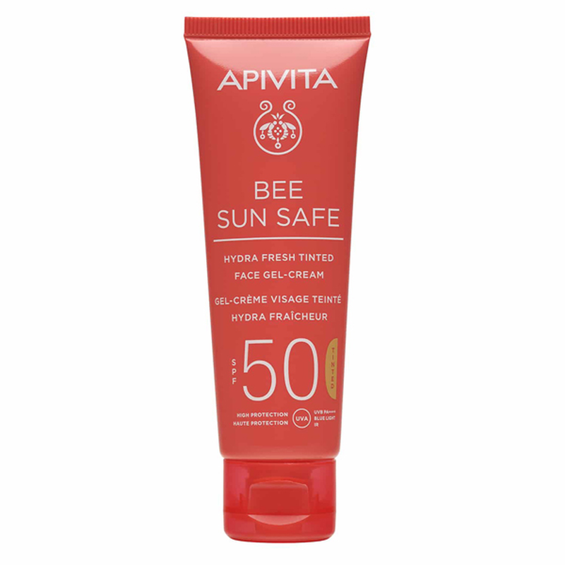 Apivita bee sun safe hydra fresh tinted face gel cream SPF 50 50 ml-null