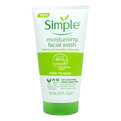 Simple moisturising facial wash 150ml