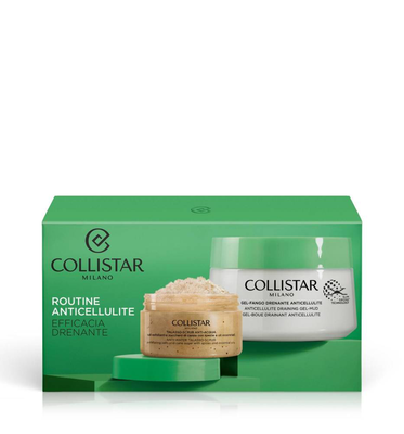 Collistar anticellulite draining gel mud 400ml + anti-water talasso scrub 150g, , medium