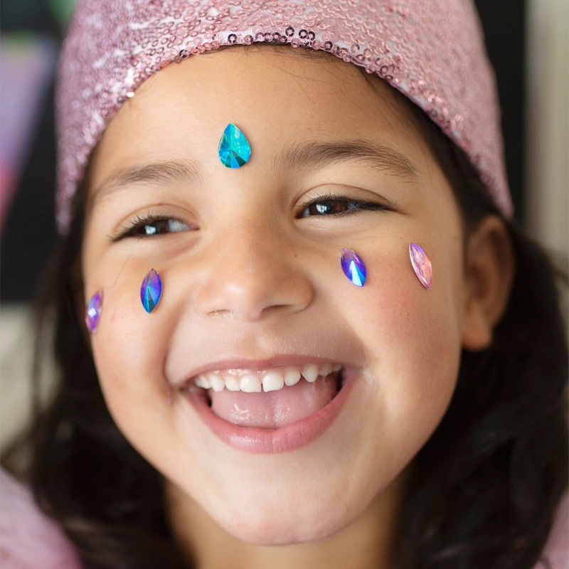 Crystals face stickers, , medium image number null