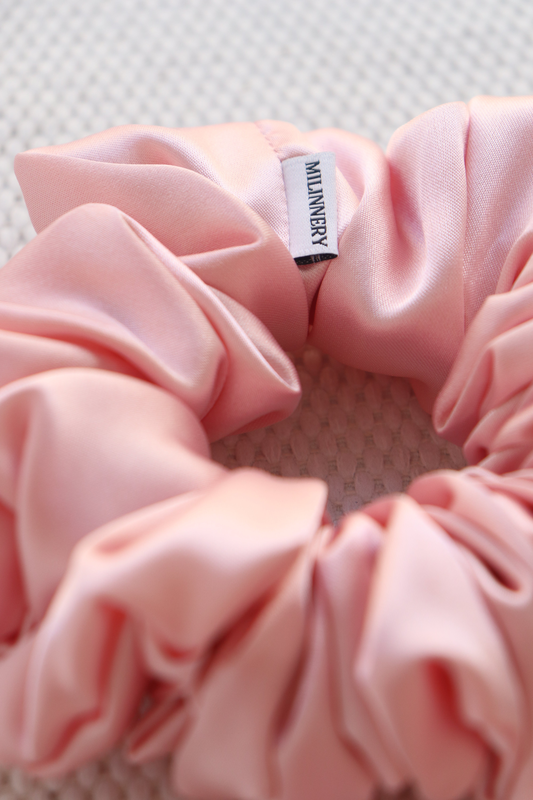 Cherry blossom bloom satin scrunchie-null