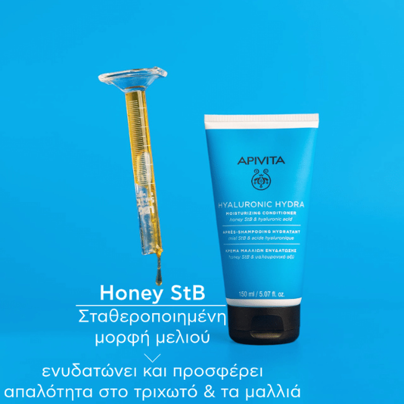 Apivita hyaluronic hydra moisturizing conditioner &mu;&epsilon; &upsilon;&alpha;&lambda;&omicron;&upsilon;&rho;&omicron;&nu;&iota;&kappa;ό &omicron;&xi;ύ & honey stb 150 ml-null