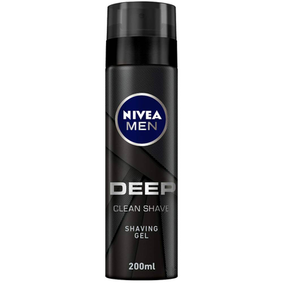 Nivea deep clean shave gel 200ml, , medium