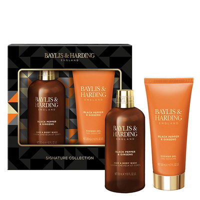 Baylis & harding signature collection black pepper & ginseng set 2s, , medium